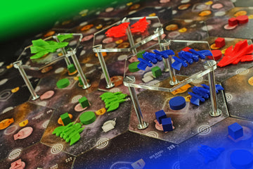 LITKO Fleet Movement Stands | Twilight Imperium 4th Edition | Clear | Pack of 3 (Deluxe)