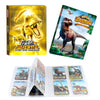 Dinosaur Card Binder 4 Pockets, Dinosaur Flash Cards, 168 Kids Collectible Dinosaur Trading Cards, Prehistoric Animal Educationa