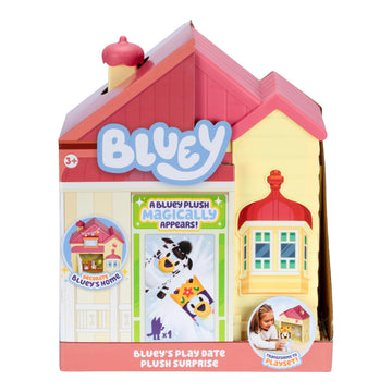 Bluey Play Date Plush Surprise, Decorate House With Stickers, Attach The Play Time Sign, Then Open The Door For A Surprise Plush