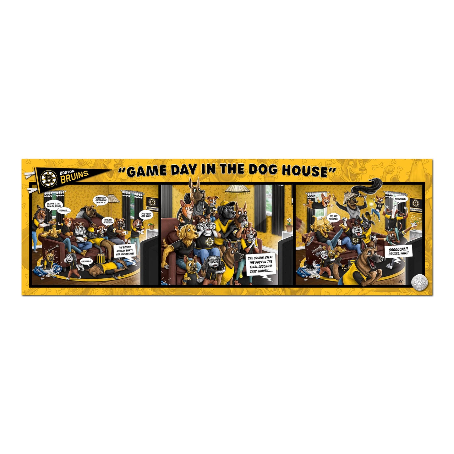 Youthefan Nhl Boston Bruins Game Day In The Dog House 1000Pc Puzzle
