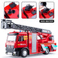 HAPYAD Fire Truck Toy Metal Cab, Fire Engine Truck with Lights and Siren Sounds, Working Water Pump and Ladder, Firetruck Toy fo