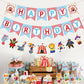 Zwiebeco Birthday Party Decoration Supplies Happy Birthday Banner Hanging Colorful Paper Amusement Park Circus Theme Bunting Ban