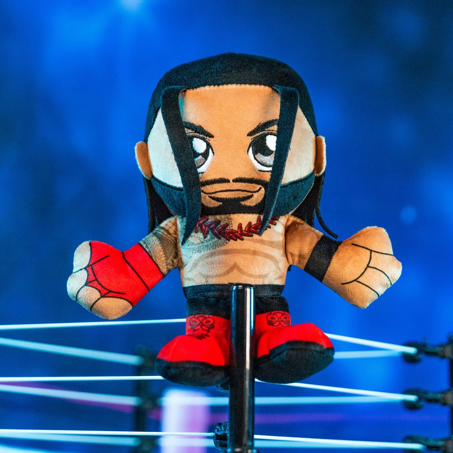 Bleacher Creatures WWE Roman Reigns 8" Plush Toy - Soft Chibi Design, Crystal Velboa Polyester, Perfect for Collectors and Fans