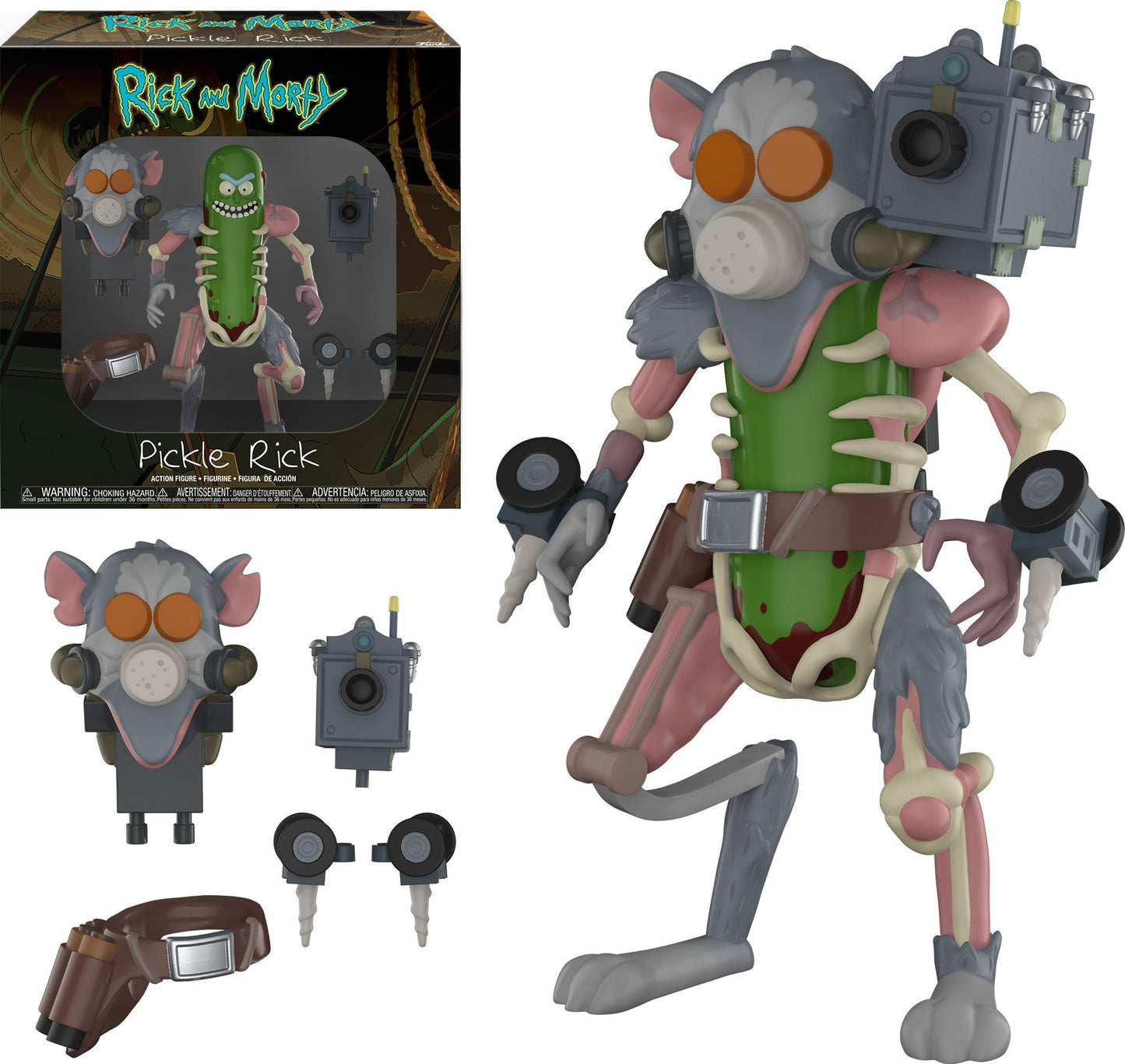 Funko Pickle Rick Action Figure - Collectible Vinyl Toy for Kids & Adults - Multicolor - Model 29783 - Official Merchandise