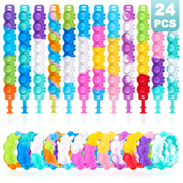 24 Pcs Pop Easter Bracelets Fidget Toys Bulk Its Easter Rabbit Bracelet Easter Basket Stuffers Egg Fillers Kids Party Favors Fidgets Easter Gifts For Kids Classroom Prizes Birthday Goodie Bag Stuffers