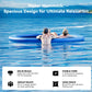 Danrelax 10' Round Inflatable Floating Dock, Sunchill Float Ring, Hammock Tanning Pool With 4In Woven Fabric, Manual Pump For 1-