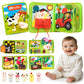 Arcturine Busy Book For Toddlers 1-3, 20 In 1 Farm Activity Book With Life Skills Cognition Sorting Matching, Airplane Car Trave