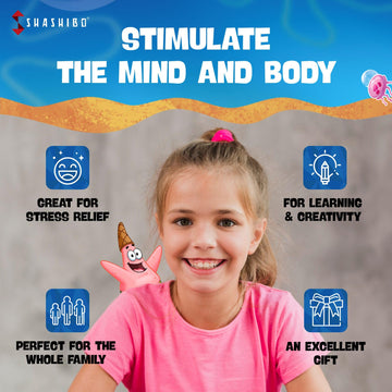 Shashibo Spongebob Shape Shifting Box - Award-Winning, Patented Magnetic Puzzle Cube W/ 36 Rare Earth Magnets - Fidget Cube Transforms Into Over 70 Shapes (Spongebob Squarepants - Beach Buddies)