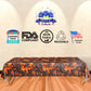 Blue Orchards Lava Table Covers (Pack Of 3) - 54'X108' Xl - Luau Party Supplies, Volcano Birthday, Lava Floor Game, Lava Theme Party, Lava Table Cloth, Hot Lava Game, Dinosaur Party, Lava Backdrop