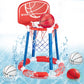 Pool Basketball Hoop With Backboard, Floating Pool Toy For Kids, Inflatbale Pool Basketball Outdoor Toys With 4 Balls & Pump For