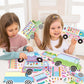 Cy2Side Ice Cream Stickers Scene - Make Your Own Ice Cream Cart Scene Sticker Art Craft Diy Dessert Truck Shop Stickers Scene With Mix Match Sweets Stickers For Kid Summer Party Games For Classroom