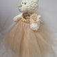 KINNEX COLLECTIONS SINCE 1997 20'' Teddy Bear with Elegant Dress (Centerpiece) ~ B16631N-34G (Champane)