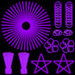 Ilhsty 100 Pcs 8'' Purple Glow Sticks Glow Necklaces In The Dark Party Favor Supplies Bright Glowsticks Bulk With Accessories Fo