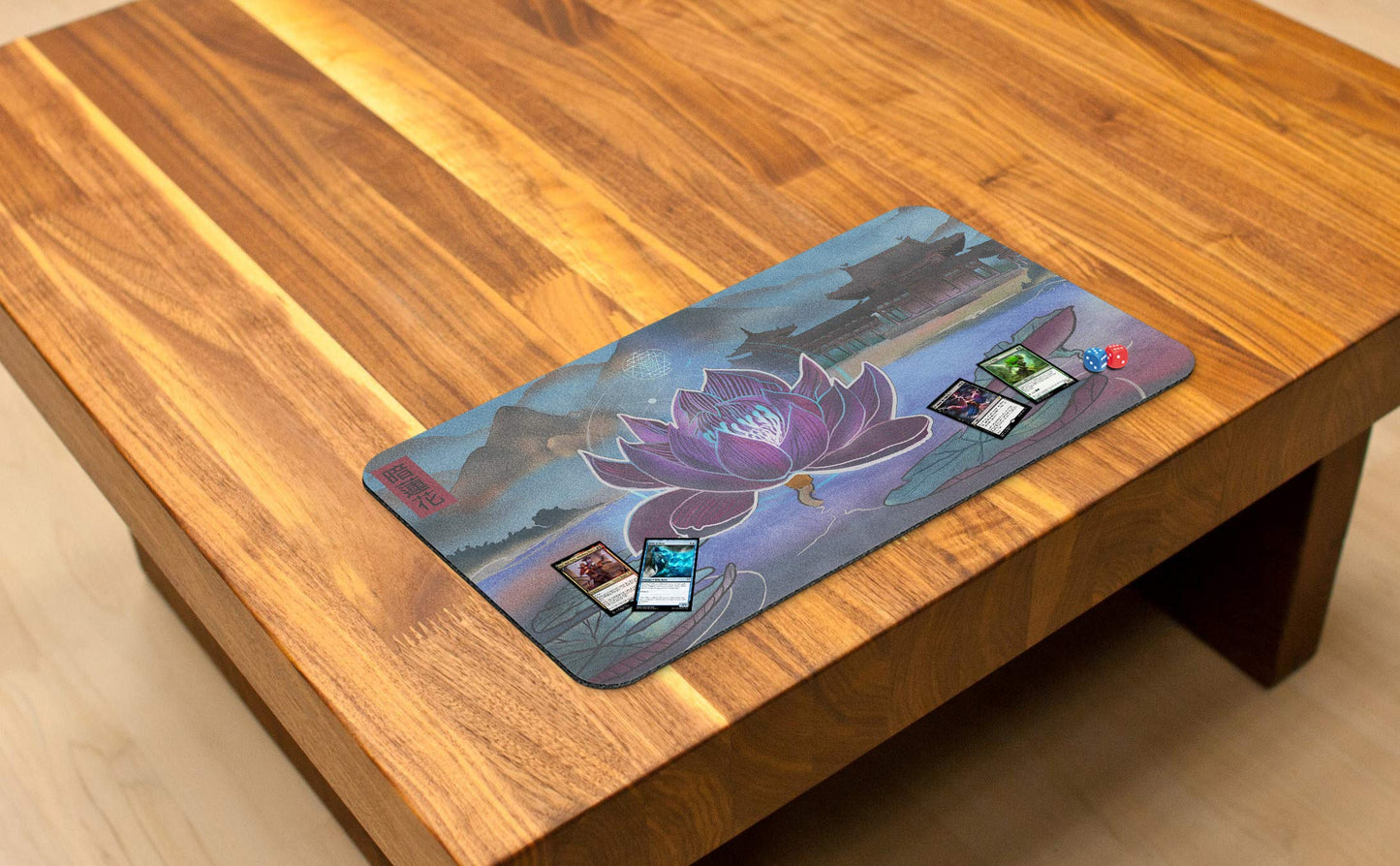 Paramint Dark Lotus (Stitched) - Mtg Playmat - Perfect For Magic The Gathering, Pokemon, Yugioh, Anime - Tcg Card Game Table Mat - Durable, Thick, Cloth Fabric, Rubber Base By Daniel Ziegler