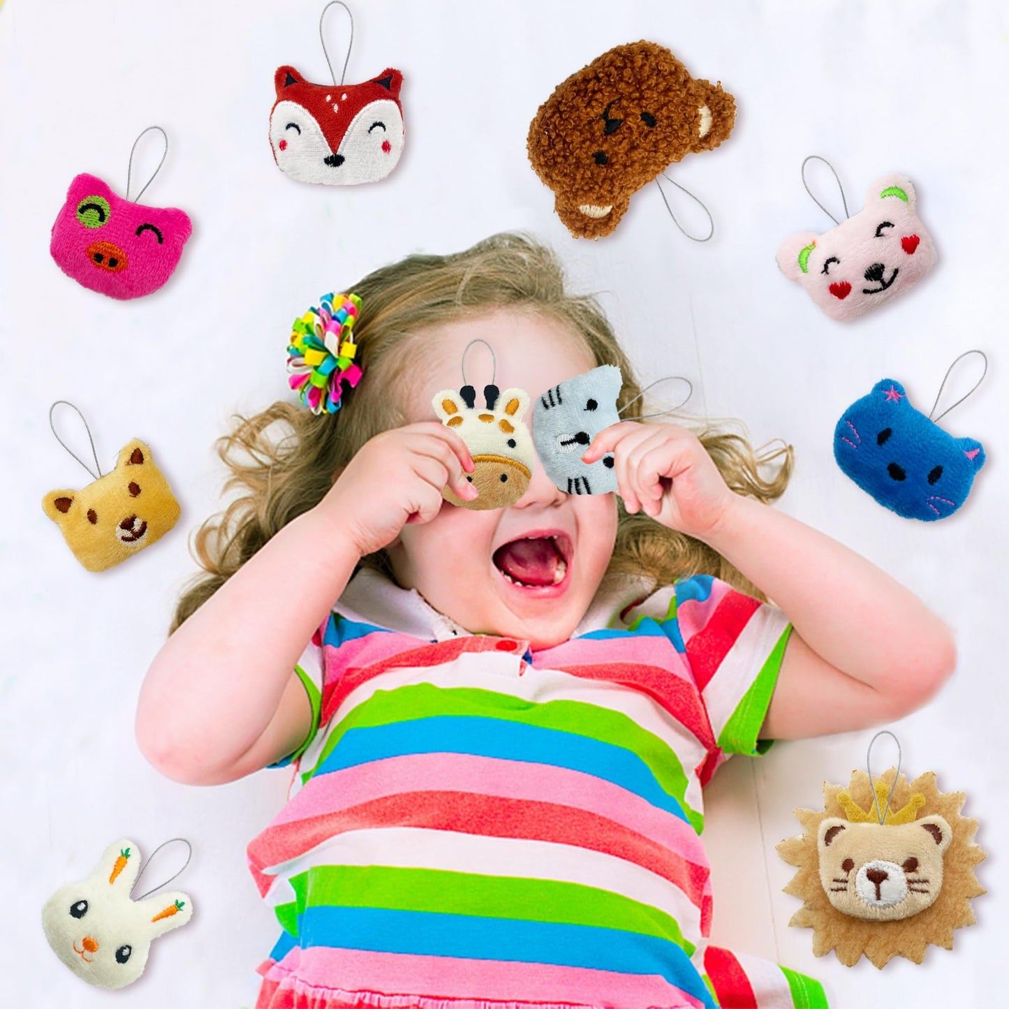Xipegpa 30 Pcs Mini Animal Plush Toys Set Cute Small Animal Stuffed Toy Keychain For Party Favors Keychain Ornament For Goody Bag Easter Egg Stuffers Carnival Birthday Party Classroom Prizes
