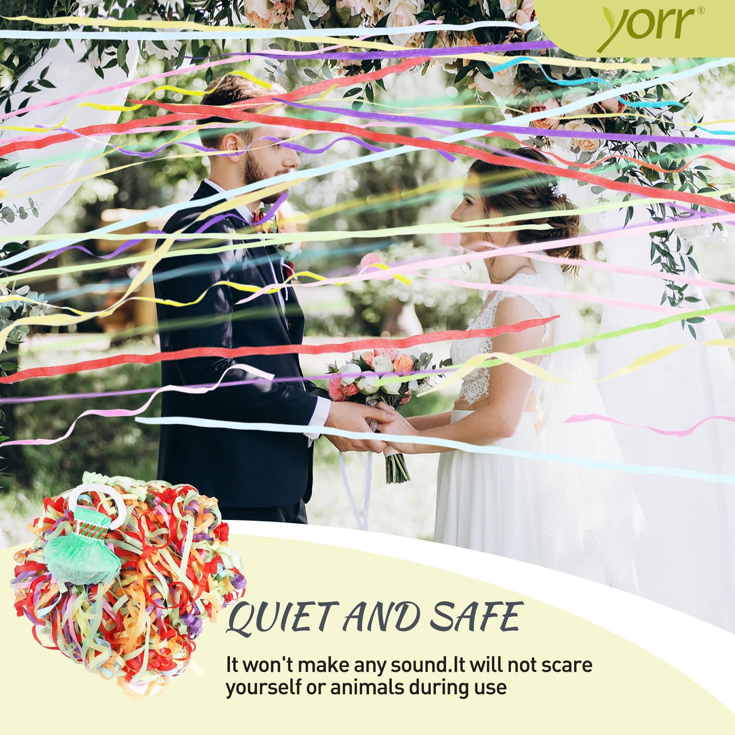 50pack No Mess Streamers,Romantic Colorful Confetti Poppers,Colorful Hand Throw Party poppers for Birthday,Wedding,Celebrations,