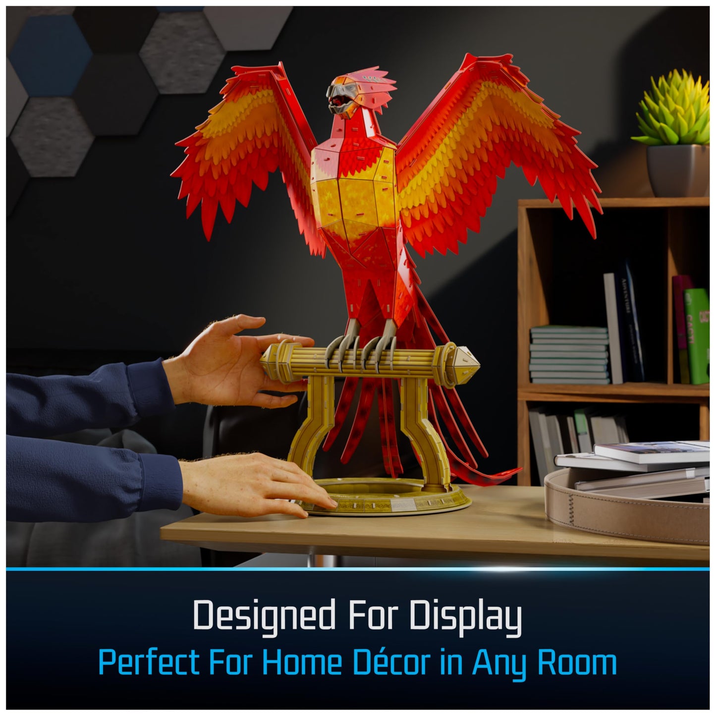 4D Build  Harry Potter Fawkes Phoenix 3D Model Kit with Stand  Harry Potter Collectibles & Desk D?cor  mature-themed Puzzle  Building Toys  3D Puzzles for mature-themeds & Teens  172 Pieces  for Ages 12 & Up