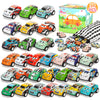 SevenQ Toy Cars for Kids Ages 4-8, 30Pcs Pull Back Cars Playses with Storage Bags, Race Car Party Favors for Toddler Boys Girls