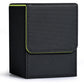 Zlca Card Deck Box For Trading Cards, Mtg Yugioh Deck Case Holds 100+ Single Sleeved Cards, Pu Leather Magnetic Card Storage Box Fits For Tcg Ccg Magic Game Cards (Black& Green)