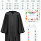 QZYL Preschool Graduation Cap and Gown Set, Unisex Kindergarten Graduation Outfit with Stole 2025 Tassel and Certificate