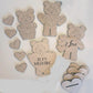 Cliths Set Of 4 Wooden Cutout Teddy Bears  Diy ValentineS Day Craft Kit For Kids & Adults, Perfect For Painting, Party Decor, 