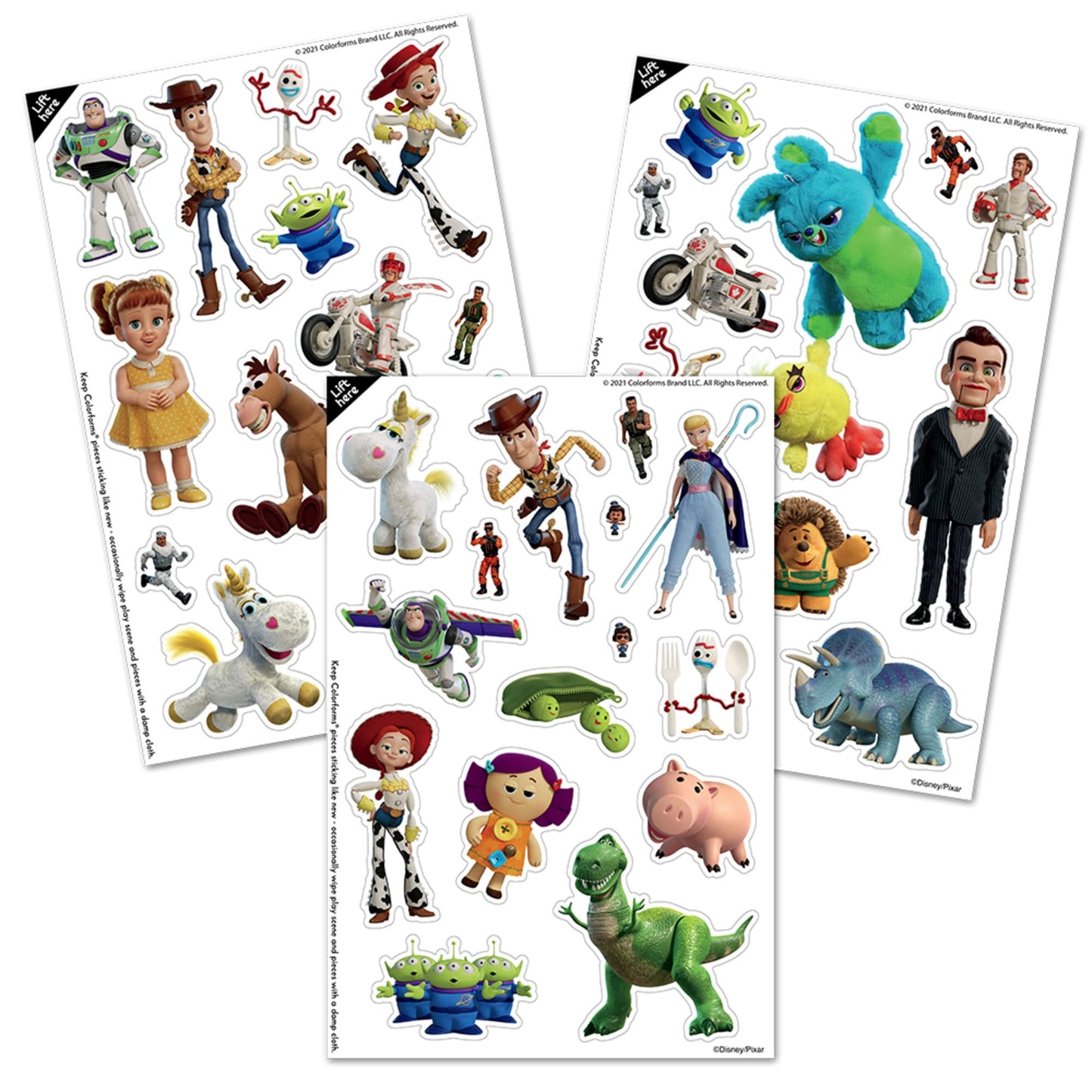 Colorforms Travel Set, Stickers For Kids - Toy Story Stickers, Arts And Crafts, Reusable Sticker Book, Kids Stickers, Toddler Cr