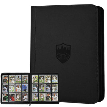 Trading Card Binder 12 Pocket  GERMUN PU Cover Card Binder for 720 Cards  enhanced Trading Card Holder Folders  Double Sided Pocket Card Album for MTG  TCG (Black)