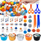 Oaxntgw 135 Pcs Space Sensory Bin Filler Astronaut Spaceship Counting Sorting Sensory Bin Items Fine Motor Galaxy Counts For Val