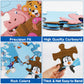 Lovestown Floor Puzzles, Animal Jumbo Puzzles, Kids Educational Toy For Family Entertainment Education 3 X 2 Ft. 48Pcs
