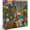 eeBoo Piece & Love: Alchemist's Library - 1000 Piece Puzzle - mature-themed Square Jigsaw  23x23  Includes Image Reference Insert  Glossy Pieces