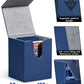 Zlca Card Deck Box For Mtg Yugioh Tcg, Card Storage Box With Dividers Holds 100+ Sleeved Cards, Premium Card Deck Case Compatible With Ccg Trading Cards (Navy,Puzzle)