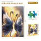 Elx 1000 Piece Jigsaw Puzzle For Adults,The Lake White Swan Unique Difficult And Challenge Large Puzzle Game, Room Wall Decor (2