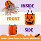 JOYIN 3 PCS Halloween Candy Pumpkin Buckets, 10.2 x 11.8 LED Light Trick or Treat Buckets, Orange Reusable Goody Treat Baskets f
