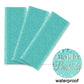 3 Pieces Teal And Silver Birthday Tablecloths For Happy Birthday Party Decorations Plastic Disposable Breakfast Blue Theme Table Covers For Girls Women Silver Glitterparty Supplies, 54 X 108 Inches