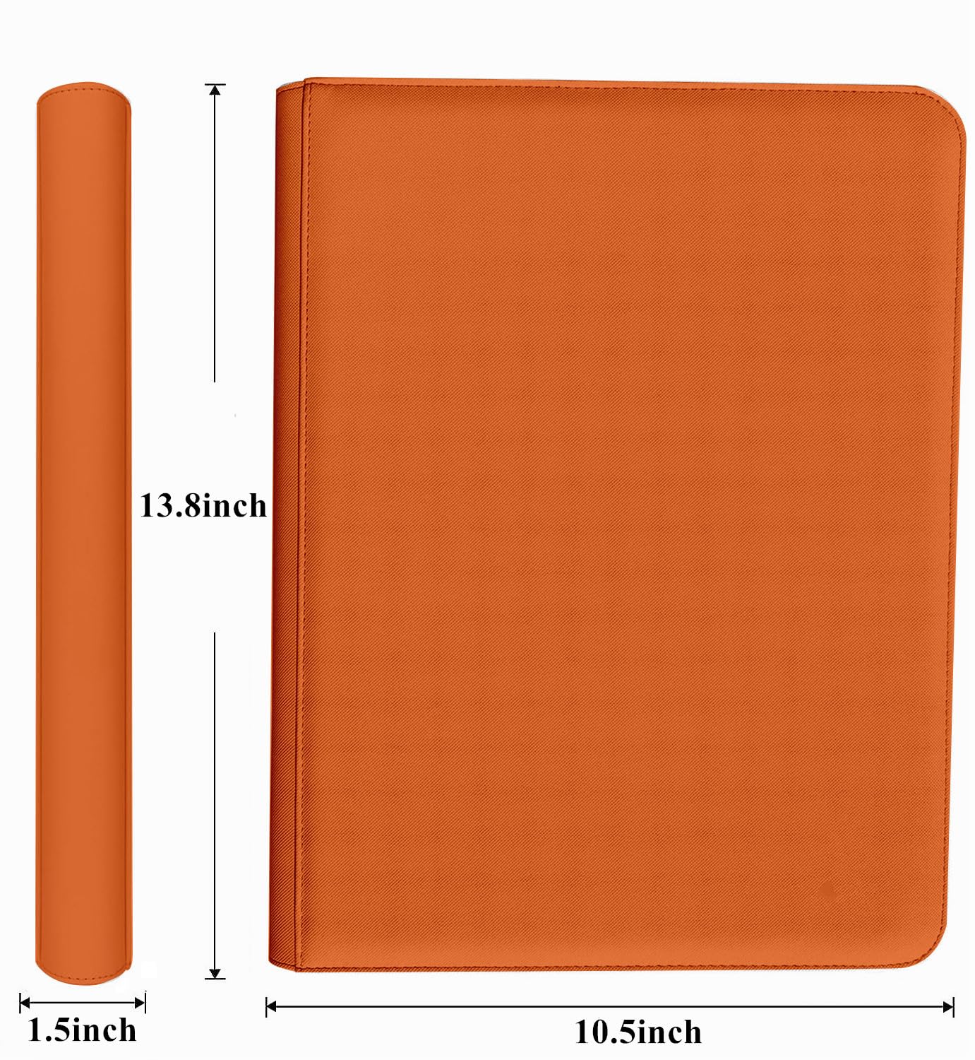 enhanced 9-Pocket Zippered Trading Card Binder  540 Pockets Double-Sided Side-Loading Card Organizer Album  PU Leather Card Holder Protector for MTG  TCG  Sports Cards Orange
