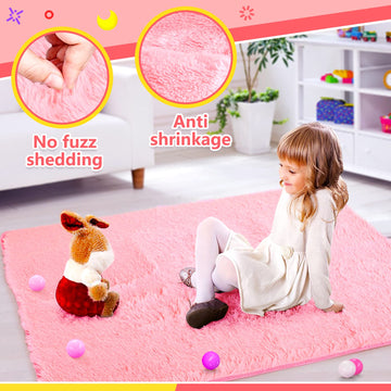 Kids Play Tent with Rug for Girls Large Fairy Playhouse for Kids Princess Castle Tent Gift Toys for Girl Toddler Children Play H