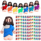 Bememo 100 Pcs Jesus Toys Original Design Mini Rubber Little Jesus Figurine to Hide and Seek Religious Party Favors Sunday Craft
