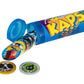 Pog Retro Kaps Neon Blue Storage Tube Starter Set Game Includes: 20 Pogs & 2 Exclusive Slammers