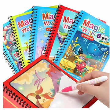 IncyWincy Magic Colouring Book (Pack of 10), Birthday Return Gift for Kids, Aqua Doodle, Reusable, NoMess Drawing, Party Favor 