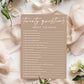 Wybgno Bridal Shower Games Cards, Twenty Questions about The Bride, Engagement Party Wedding Games for 25 Guests, Minimalist Bro