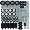 Wheels and Axles Building Blocks Set, Vehicle Truck Tires Compatible with Classic Bricks Car Parts