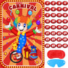 Circus Games Pin The Nose On The Clown Carnival Party Games For Kids Clown Party Supplies Circus Themed Birthday Party Decorations, Large Clown Games Poster With 32 Nose Stickers