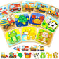 Benresive Wooden Toddler Puzzles, Montessori Toys For 1 2 3 Year Old Boys, Toys For 1 2 3 Year Old Boy Birthday Gifts, 12 Pack Vehicle Animal Toddler Toys, Learning Educational Toys