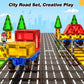 Magnetic Tiles Road Sets With Car, Magnetic Building Blocks Toys For 3+ Year Old Boys Girls, Montessori Magnet Kids Toys, Construction Toys For Ages 3 4 5 6 7 8 Christmas Birthday Gifts For Toddlers
