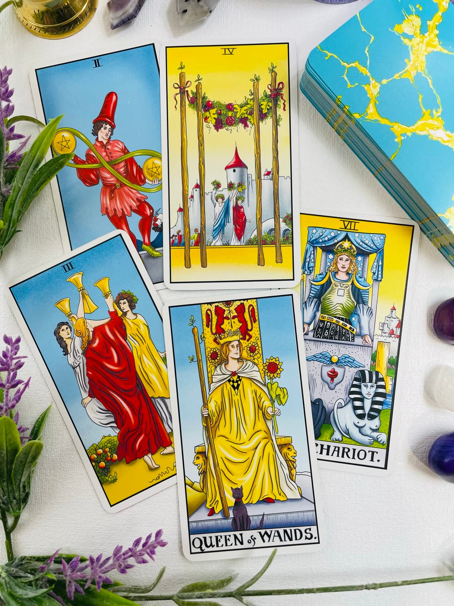 SUNSTELO Tarot Cards with Guide Book - Remastered Original Design Tarot Deck for Beginners and Professional - Fortune Telling Ca