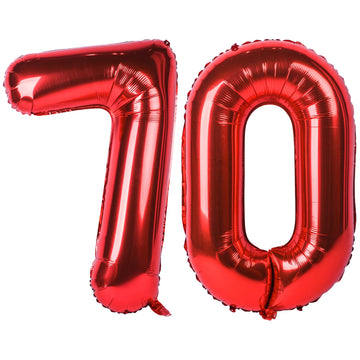 40 In Red Number Balloons Helium Foil Mylar Balloon Birthday Party Banquet Decoration Digital 70
