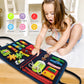 Learntoy Busy Board - Dinosaur Montessori Toys For 3 4 5 Year Old - Sensory Toys For Autistic Children - Toddler Travel Toys - Busy Book For Toddlers Activities As Boys Girls Gift