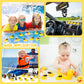 Hiboom 300 Pack Mini Rubber Ducks Set Bath Toys In Bulk With Sunglasses Float Squeak Tiny Ducks Baby Shower Rubber Duck Bathtub