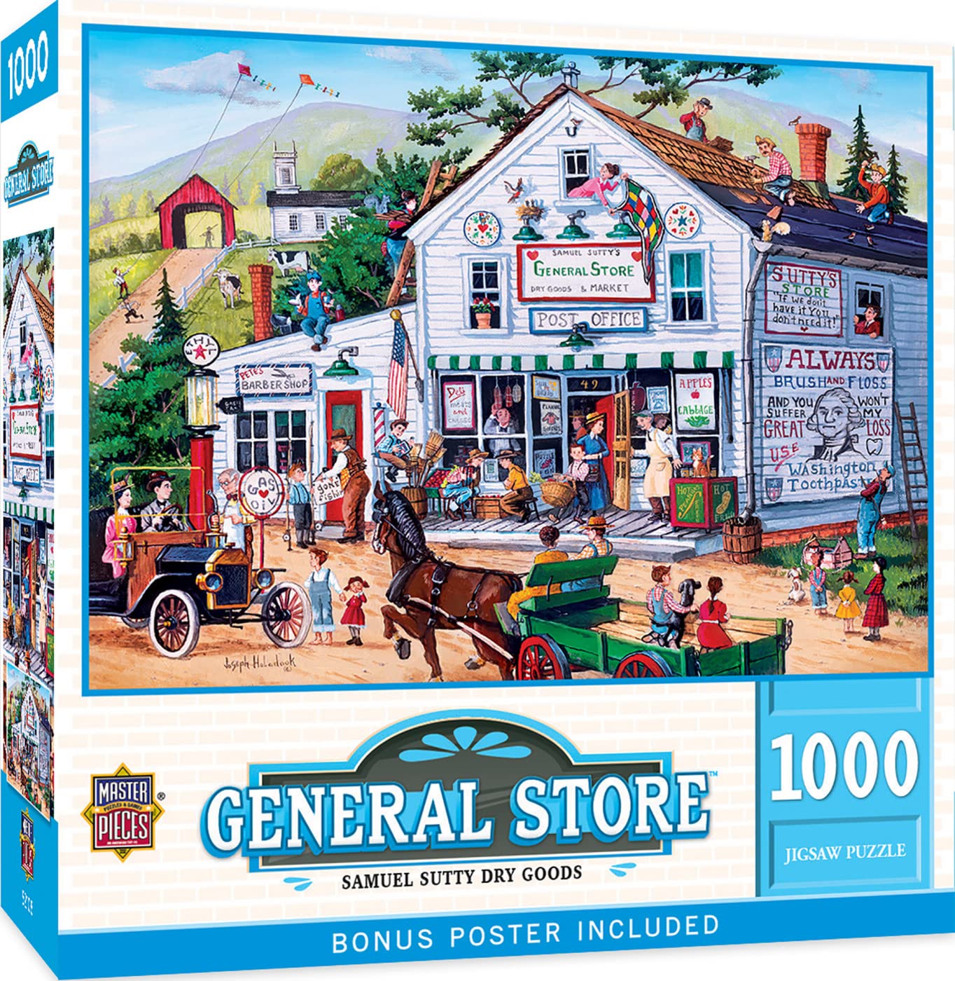 MasterPieces 1000 Piece Jigsaw Puzzle for mature-themeds  Family  Or Youth - Samuel Sutty Dry Goods - 19.25x26.75