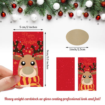 Outus 50 Pieces Christmas Scratch Off Cards Stickers Christmas Hawaii Party Games Vouchers Festive Raffle Tickets Holiday Business Prize Drawings For Kids Adults Families Events Groups (Elk)